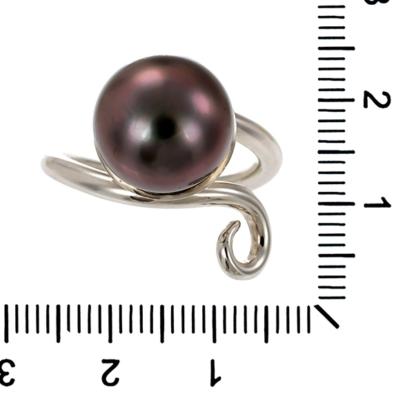 Ring, 14K, Weißgold, Tahiti-Perle