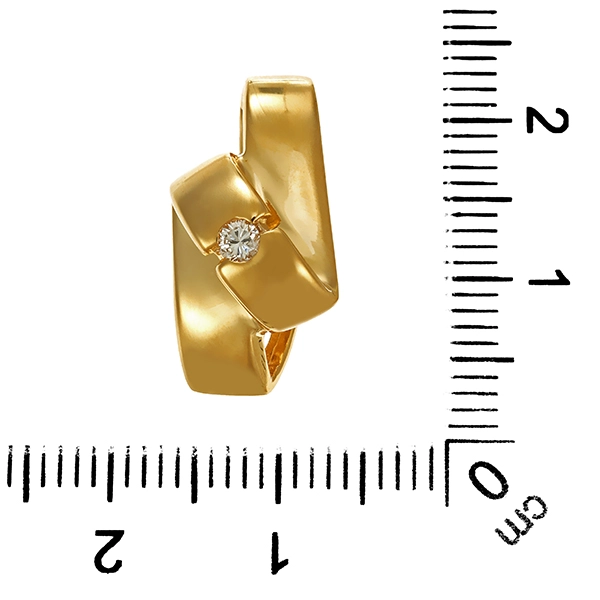 Anhänger Clip, 18K, Gelbgold, Brillant