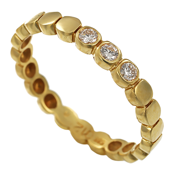 Diamantring, 14K, Gelbgold, Brillanten