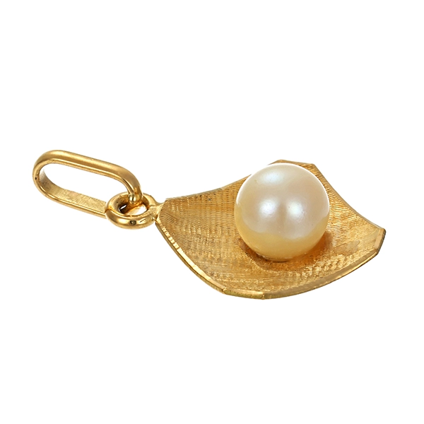 Anhänger, 18K, Gelbgold, Perle