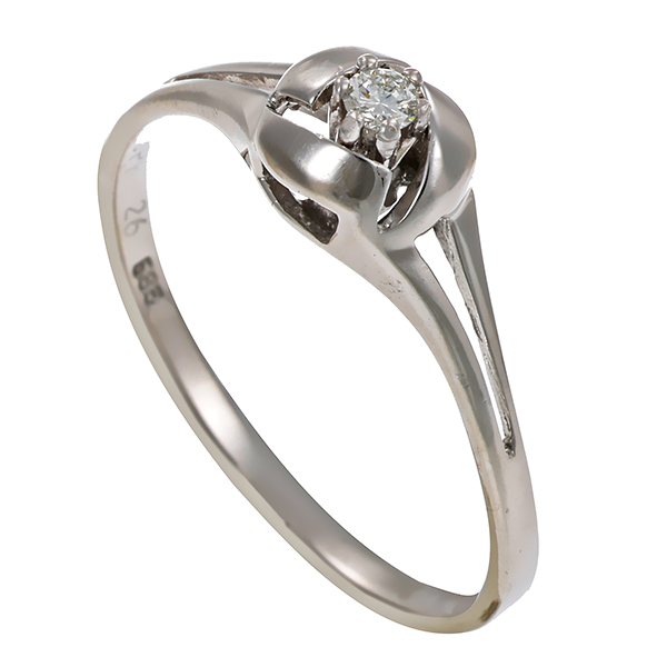 Diamantring, 14K, Weißgold, Brillant