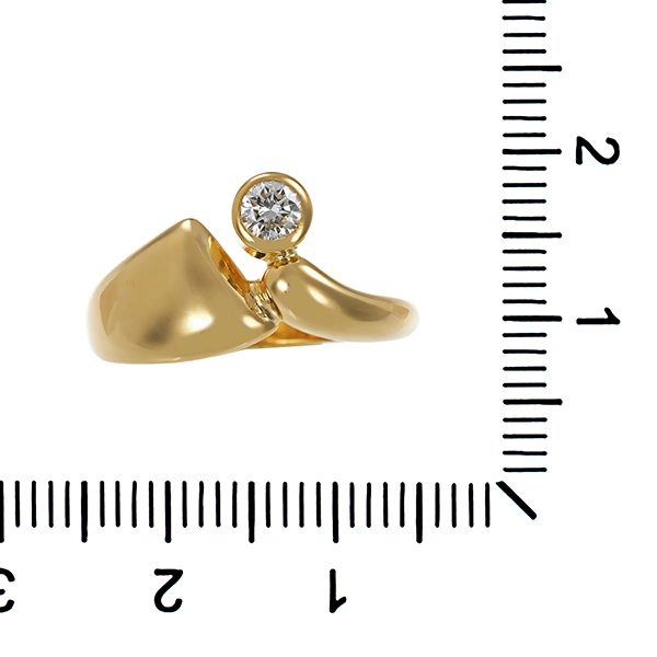 Brillantring, 14K, Gelbgold, 0,17ct
