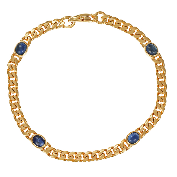 Armband, 14K, Gelbgold, Saphir