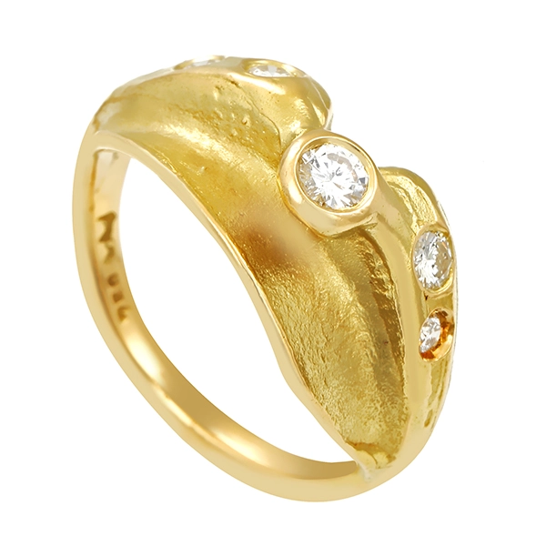 Diamantring, 18K, Gelbgold, Brillanten 0,17 ct