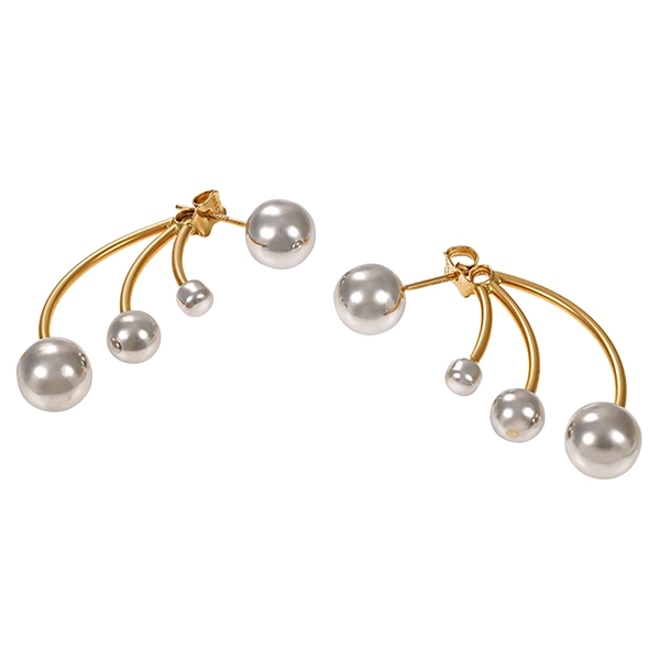 Ohrstecker, 14K, Gelb-/Weißgold