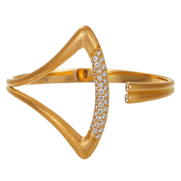 Armreif, 18K, Gelbgold, Brillanten,