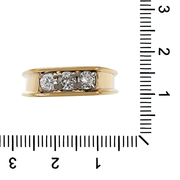 Ring, 14K, Gelbgold, Brillanten