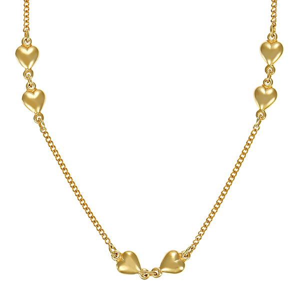 Collier, 14K, Gelbgold, Herz