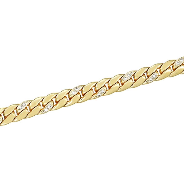 Armband, 14K, Gelb-/Weißgold, Brillanten