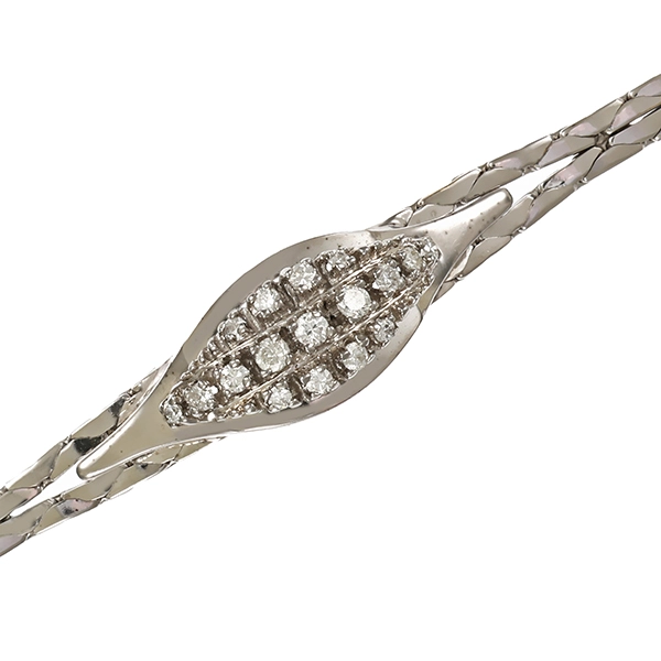Armband, 14K, Weißgold, Brillant