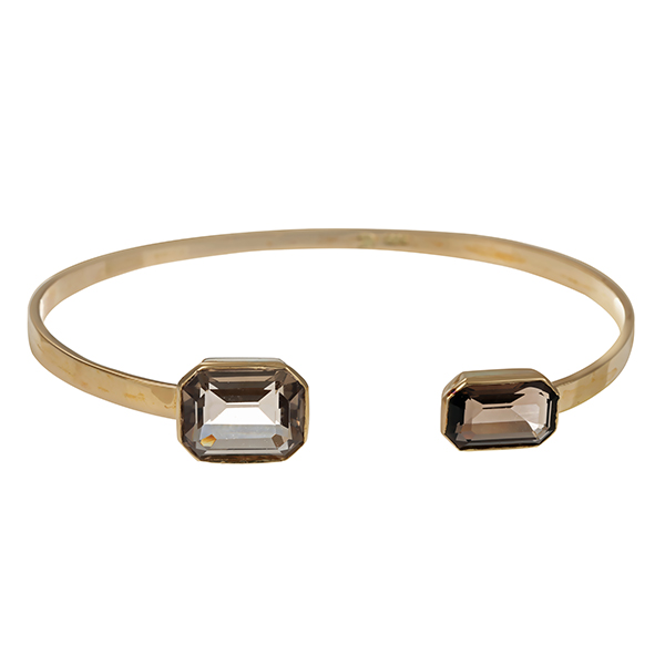 Armreif, 14K, Gelbgold, Quarz