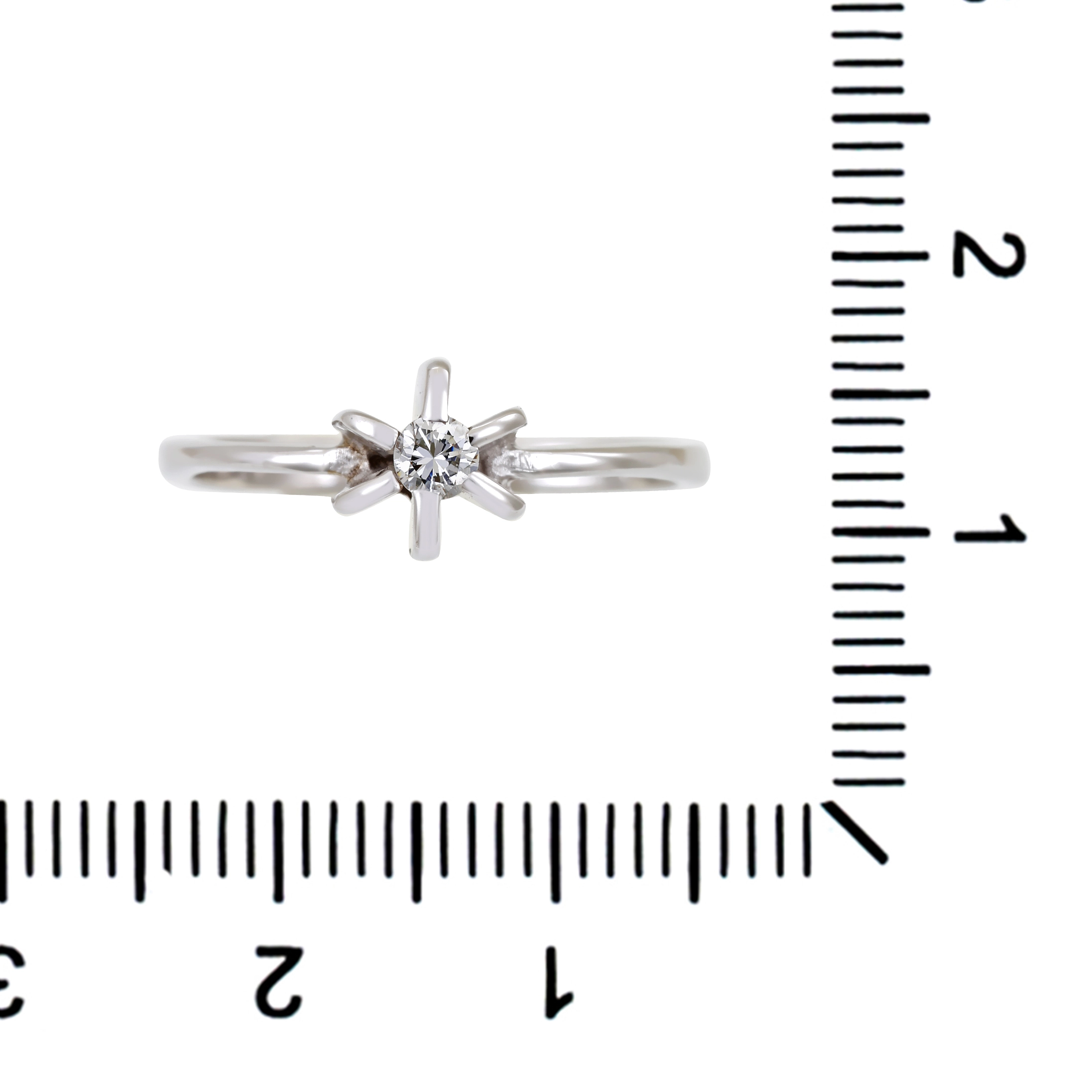 Diamantring, 14K, Weißgold, Brillant