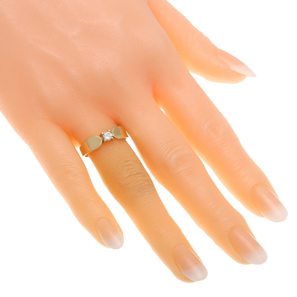 Diamantring, 14K, Gelbgold, Brillant 0,15 ct