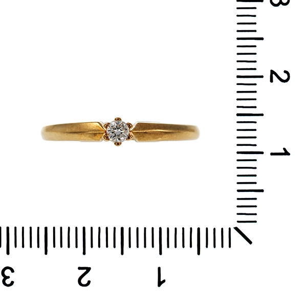 Brillantring, 14K, Gelbgold, Christ