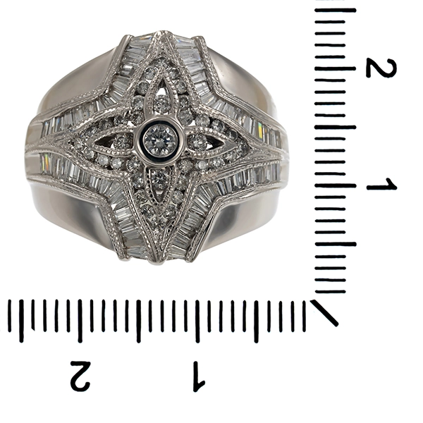 Ring, 14K, Weißgold, Brillanten, Diamanten