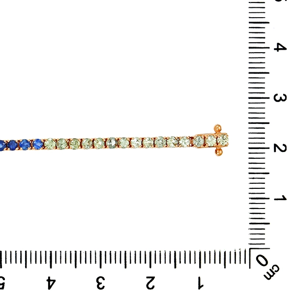 Armband, 18K, Rotgold, Saphir