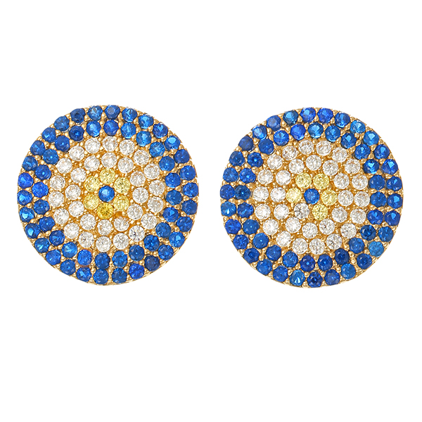 Steckhänger, 14K, Gelbgold, Schmucksteine