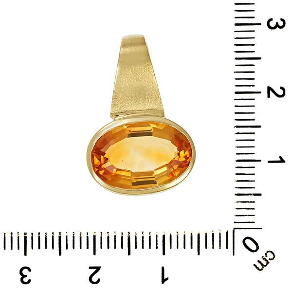 Anhänger, 14K, Gelbgold, Citrin
