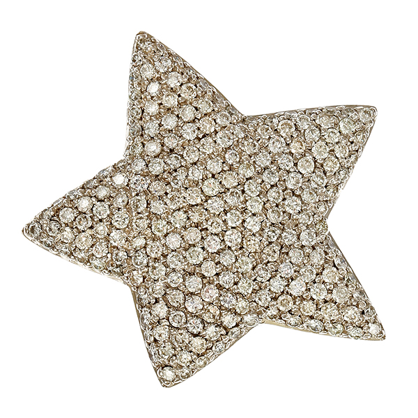 Anhänger, 18K, Weißgold, Brillanten, Stern