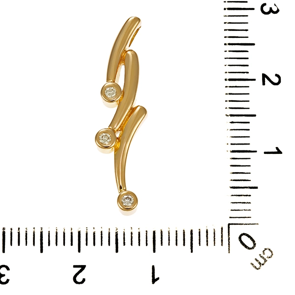 Anhänger, 14K, Gelbgold, Brillanten
