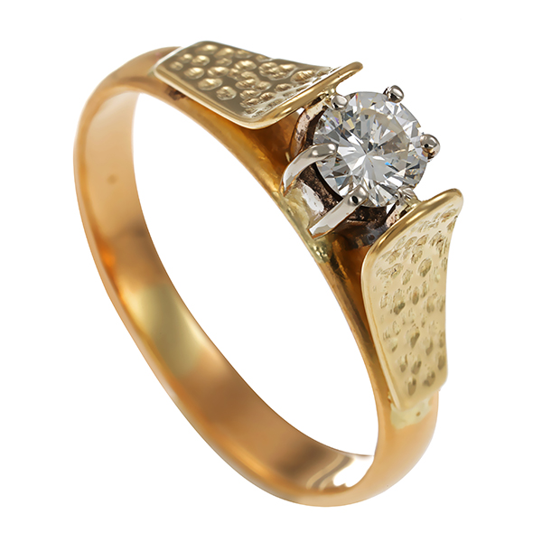 Brillantring, 21,6K, Gelbgold, 0,28ct