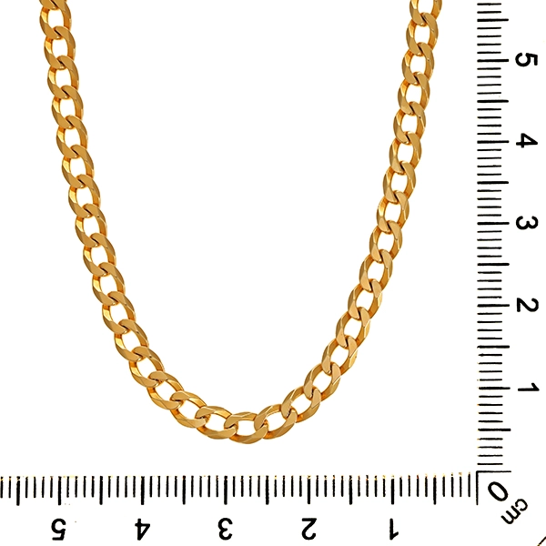 Kette, 14K, Gelbgold, Panzer-