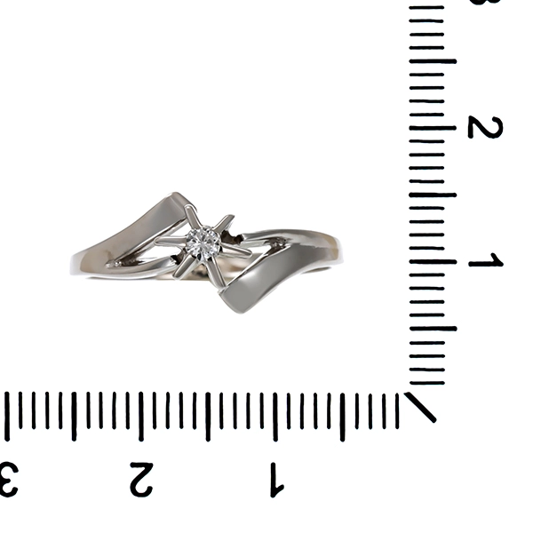 Brillantring, 14K, Weißgold