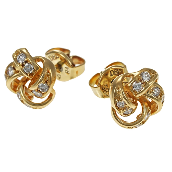 Ohrstecker, 14K, Gelbgold, Brillanten