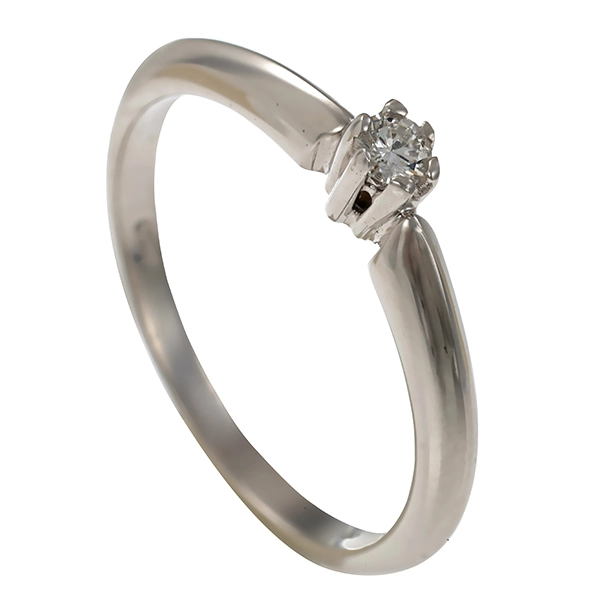 Brillantring, 14K, Weißgold
