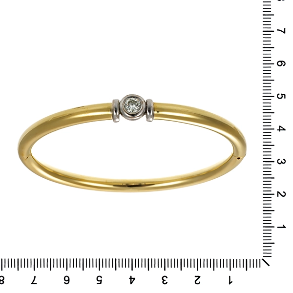 Armreif, 14K, Gelb-/Weißgold, Brillant 0,42 ct