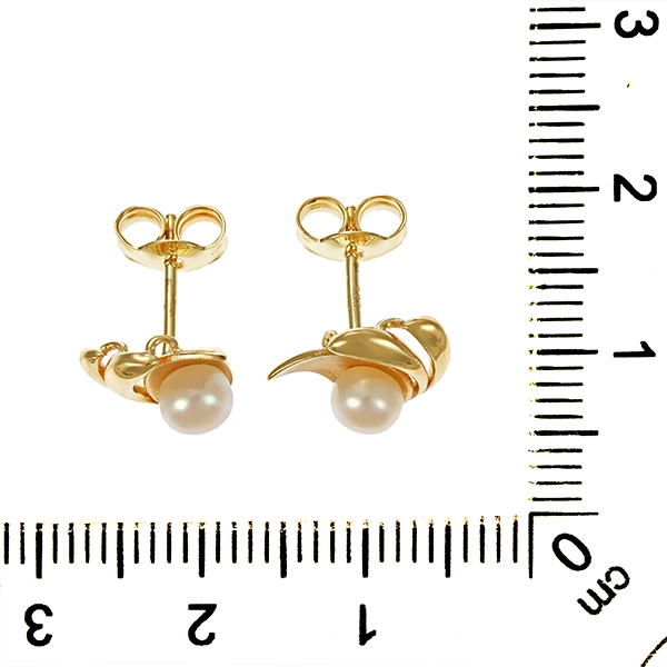 Ohrstecker, 14K, Gelbgold, Perlen