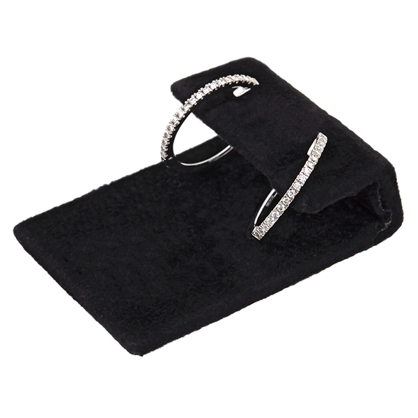 Creolen, 14K, Weißgold, Brillanten 0,25 ct