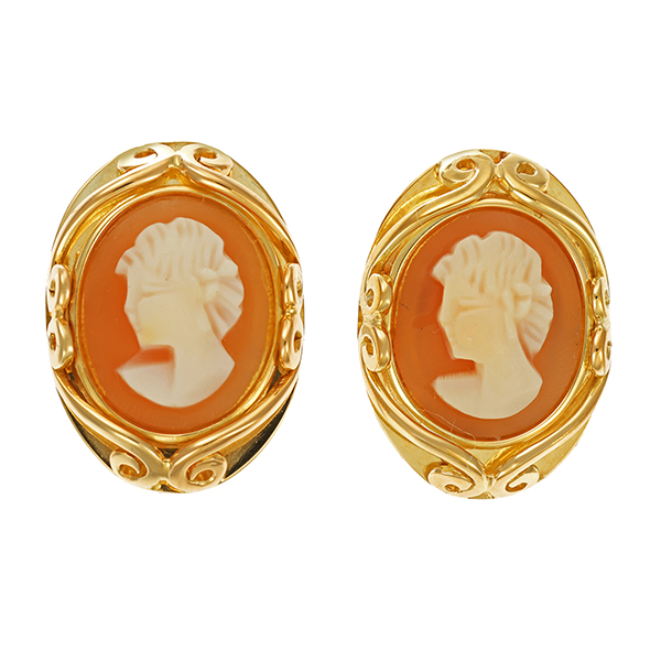 Ohrstecker, 14K, Gelbgold, Gemme