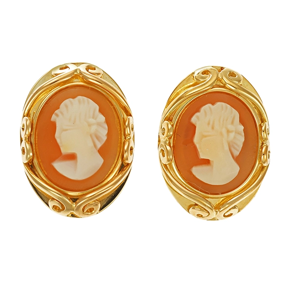 Ohrstecker, 14K, Gelbgold, Gemme