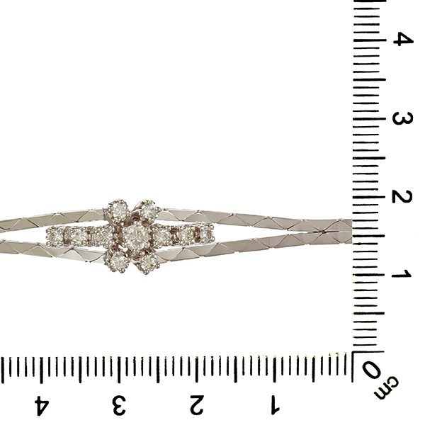 Armband, 14K, Weißgold, Brillanten 0,50 ct