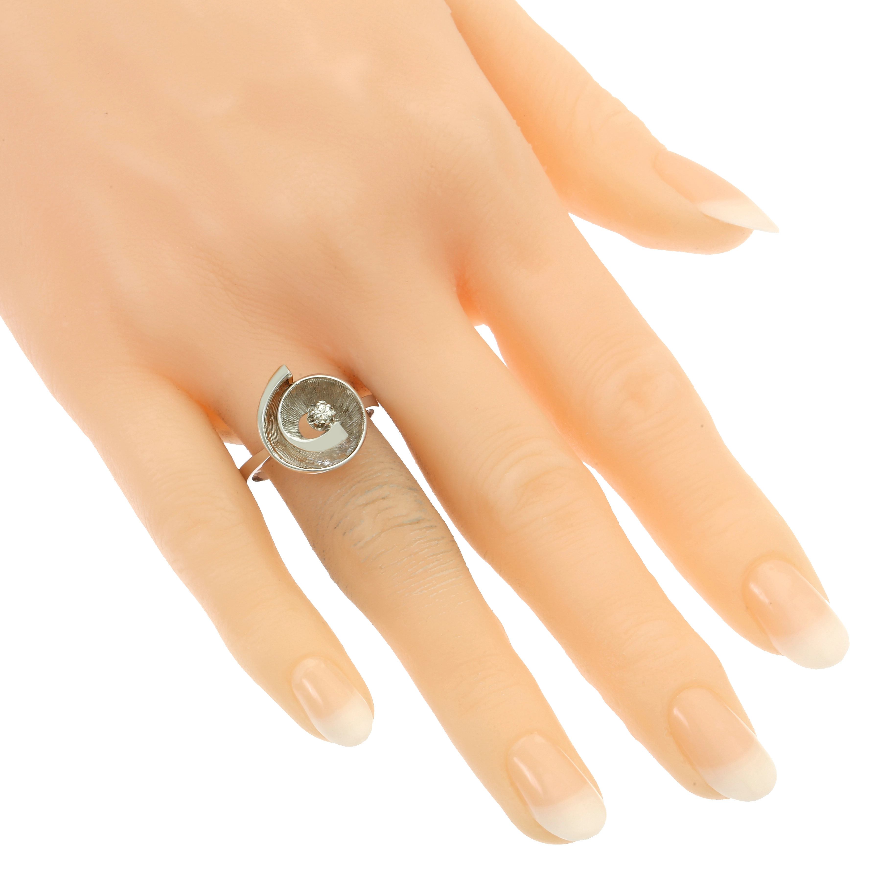 Diamantring, 14K, Weißgold, Brillant