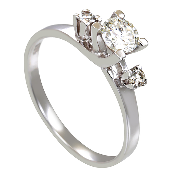 Diamantring, 14K, Weißgold, Brillanten 0,50 ct