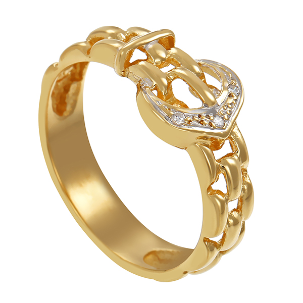 Diamantring, 18K, Gelb-/Weißgold, Brillanten