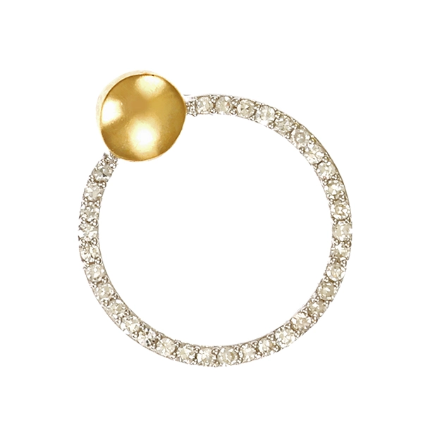 Anhänger, 14K, Gelb-/Weißgold, Diamanten