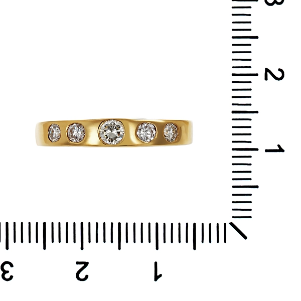 Diamantring, 14K, Gelbgold, Brillanten 0,45 ct