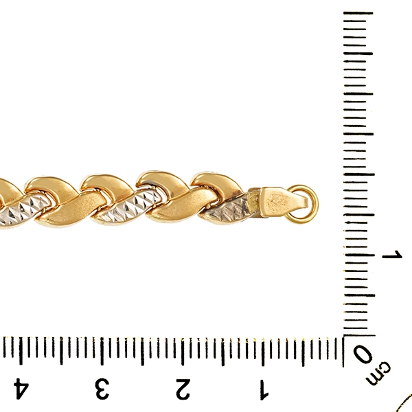 Armband, 14K, Gelb-/Weißgold