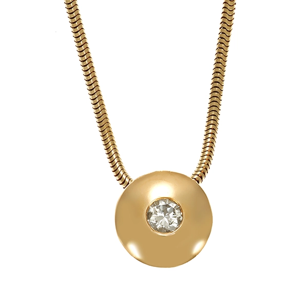 Collier, 14K, Gelbgold, Brillant