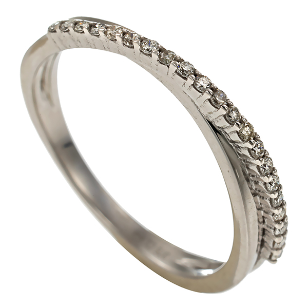 Diamantring, 9K, Weißgold, Brillant