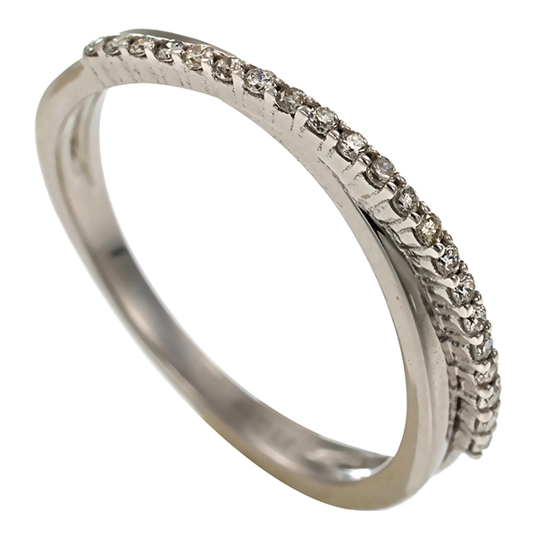Diamantring, 9K, Weißgold, Brillant