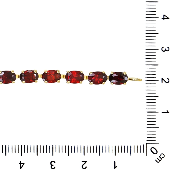 Armband, 14K, Gelbgold, Granat