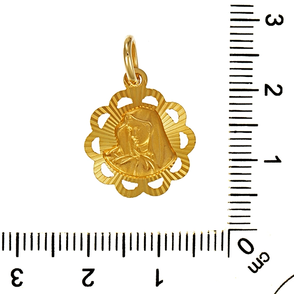 Anhänger, 14K, Gelbgold, Maria