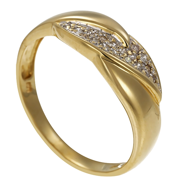 Diamantring, 14K, Gelb-/Weißgold