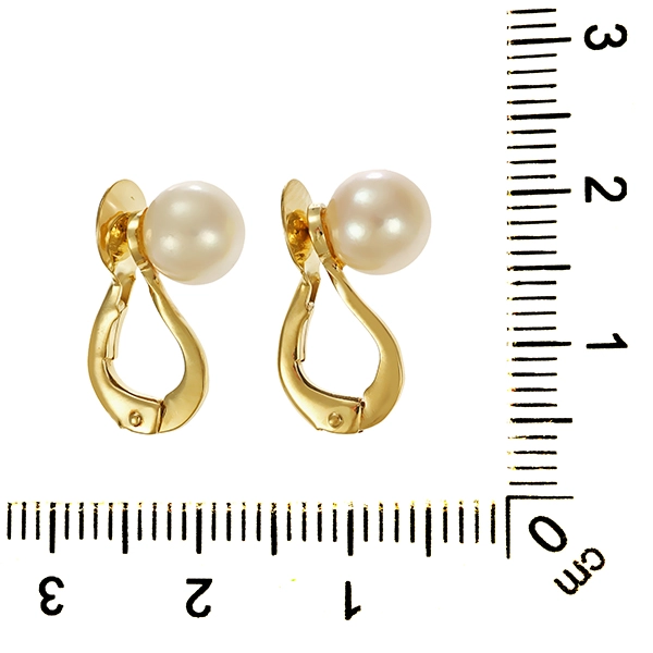 Ohrschmuck, 14K, Gelbgold, Perle