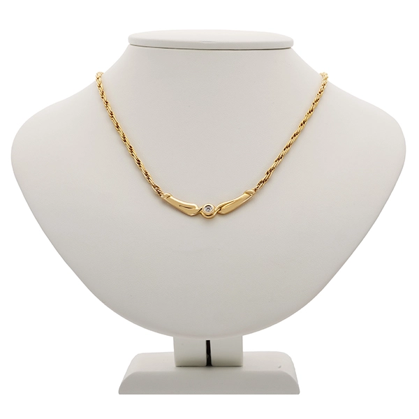 Collier, 14K, Gelbgold, Brillant