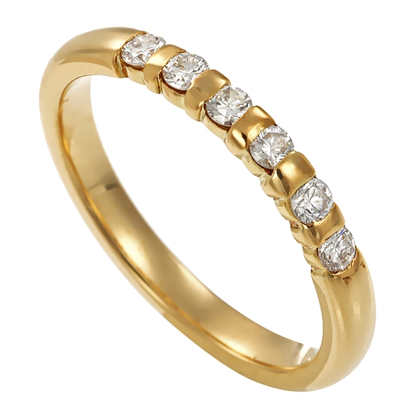 Diamantring, 14K, Gelbgold, Brillanten 0,27 ct